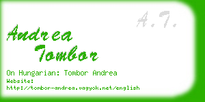 andrea tombor business card